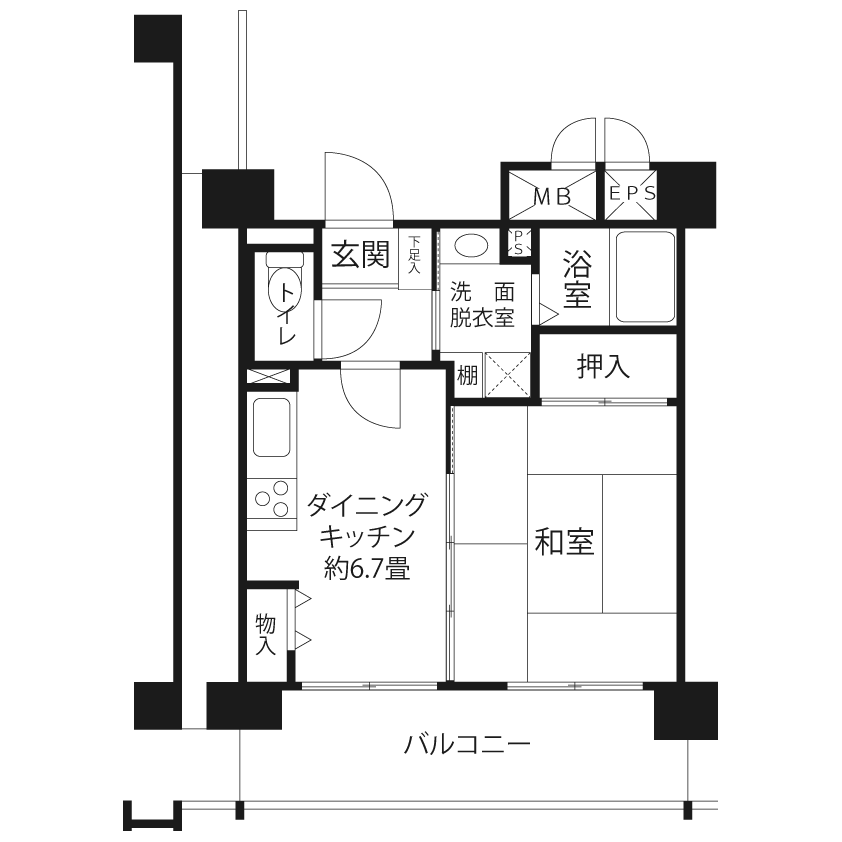 コーシャハイム北千住 L8231 間取り図