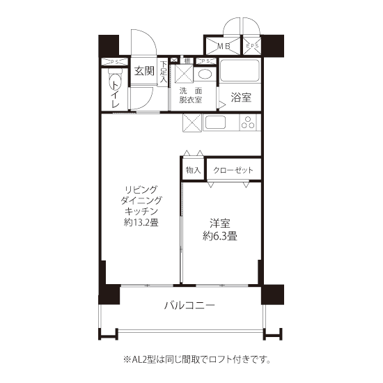 L8232タイプの間取り図