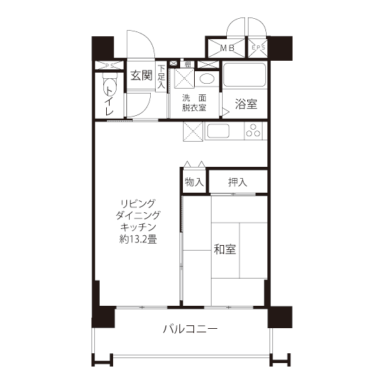 コーシャハイム北千住 L8232 間取り図