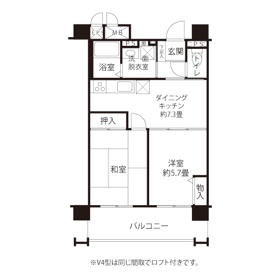 L8233タイプの間取り図