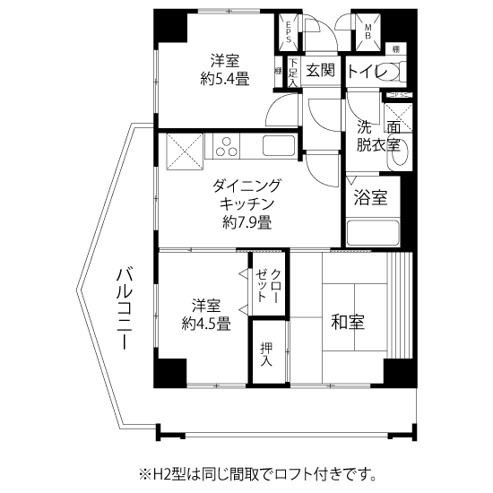 L8235タイプの間取り図