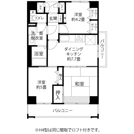 コーシャハイム北千住 L8235 間取り図
