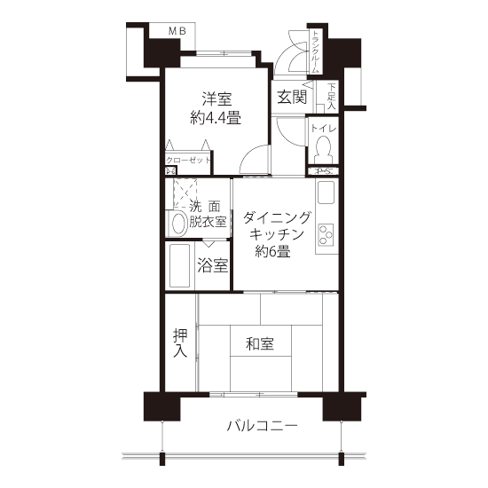 L8245タイプの間取り図