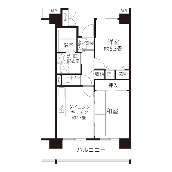 L8246タイプの間取り図