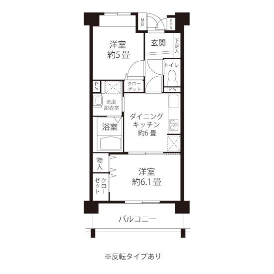 1-503号室の間取り図サムネイル