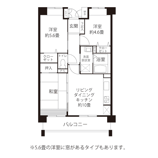 L8256タイプの間取り図