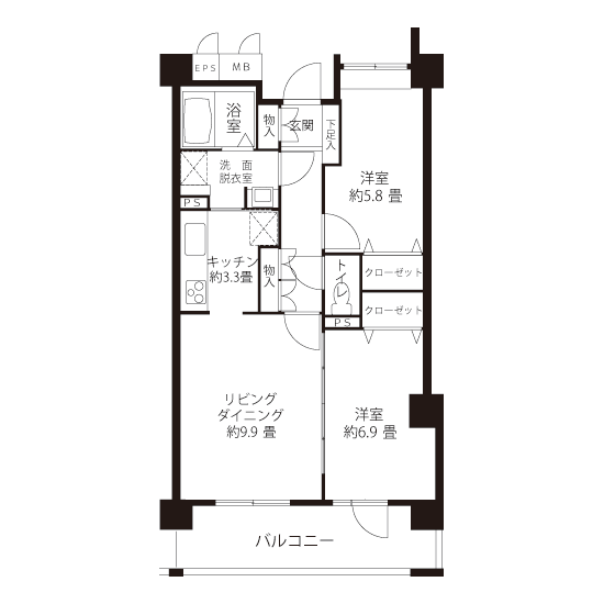 L8267タイプの間取り図
