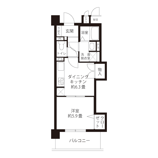 L8271タイプの間取り図