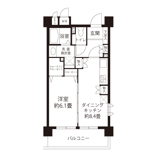 コーシャハイム東新宿 L8273 間取り図