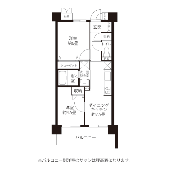 コーシャハイム仲池上 L8294 間取り図