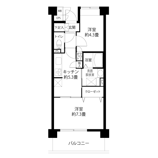 L8302タイプの間取り図