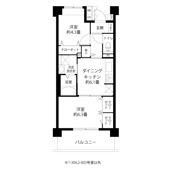 L8304タイプの間取り図