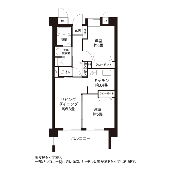 L8318タイプの間取り図