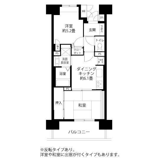 2-906号室の間取り図サムネイル
