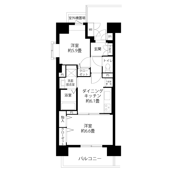 コーシャハイム中野弥生町 L8324 間取り図