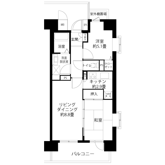 3-601号室の間取り図サムネイル