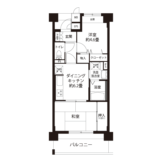 L8345タイプの間取り図