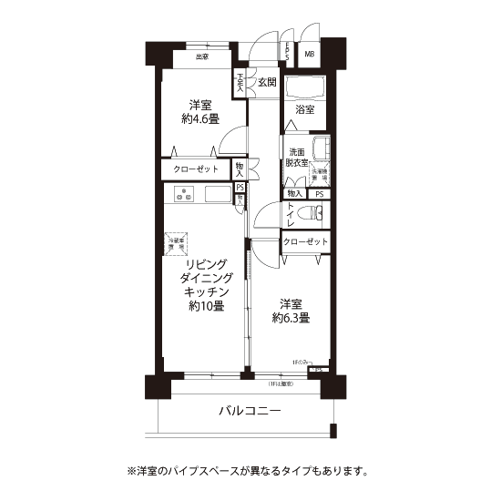 L8347タイプの間取り図
