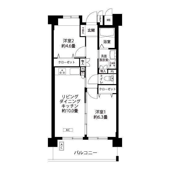 コーシャハイム三軒茶屋 L8347 間取り図