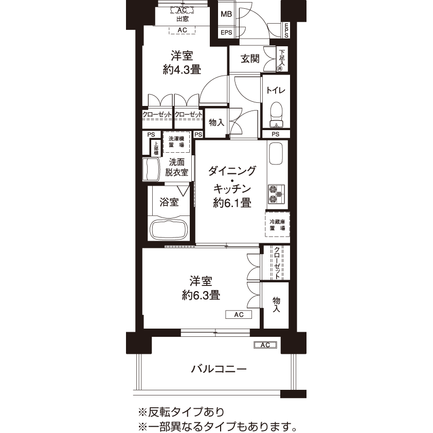 L8365タイプの間取り図