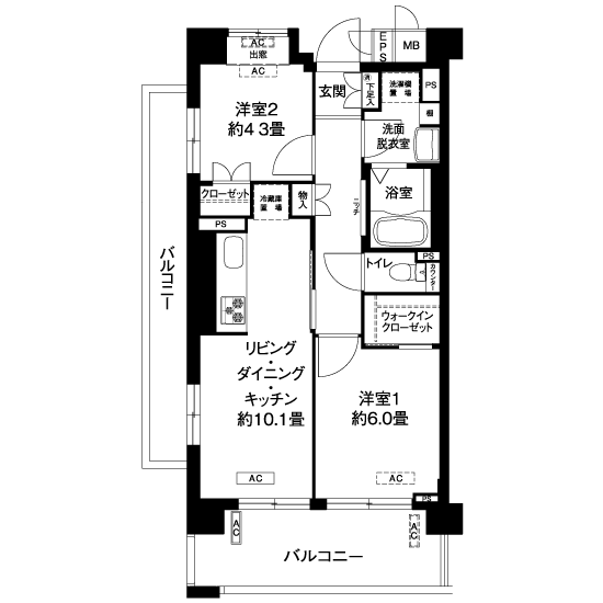 コーシャハイム小竹町 L8366 間取り図