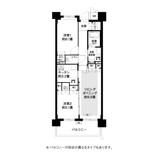 コーシャハイム久我山 L8387 間取り図