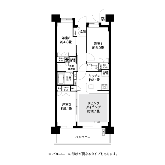 コーシャハイム久我山 L8389 間取り図