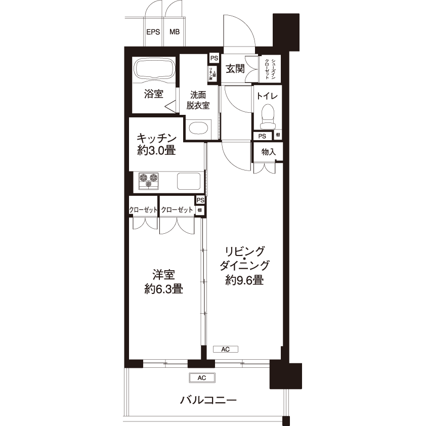 L8393タイプの間取り図