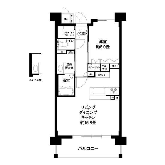 L8395タイプの間取り図