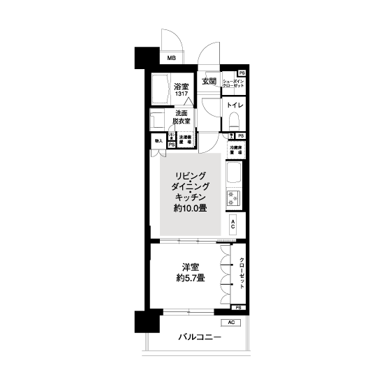 コーシャハイム三宿テラス L8424 間取り図