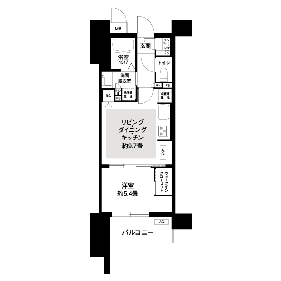 L8424タイプの間取り図