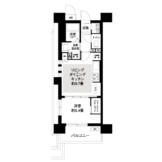 コーシャハイム三宿テラス L8424 間取り図