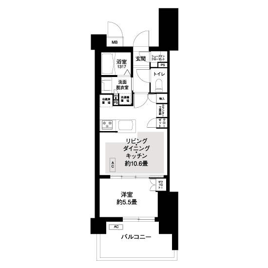 コーシャハイム三宿テラス L8424 間取り図