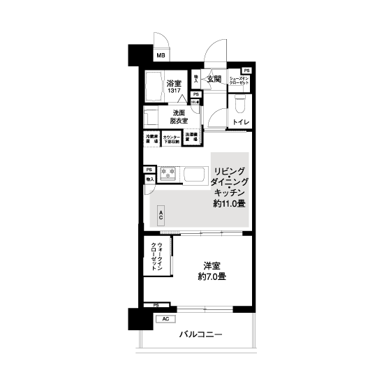 L8425タイプの間取り図