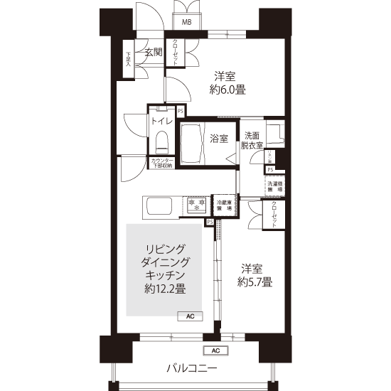 L8433タイプの間取り図