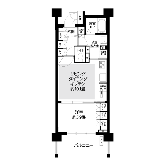 コーシャハイム方南町ガーデンコート L8632 間取り図
