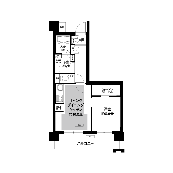 コーシャハイム向原 L8655 間取り図