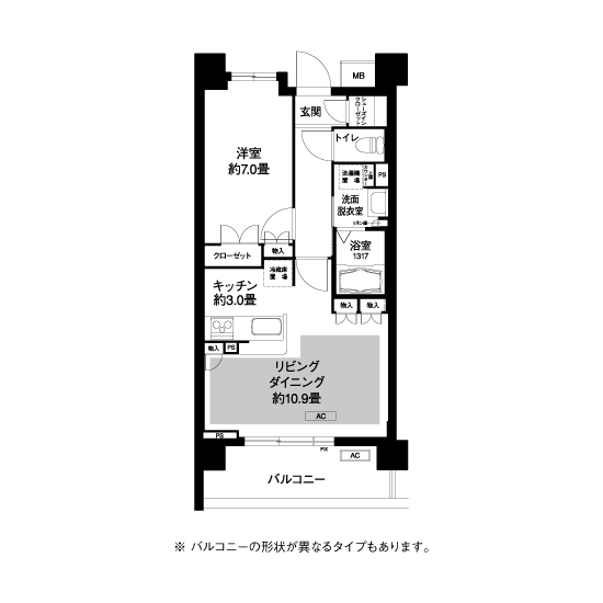 コーシャハイム向原 L8656 間取り図
