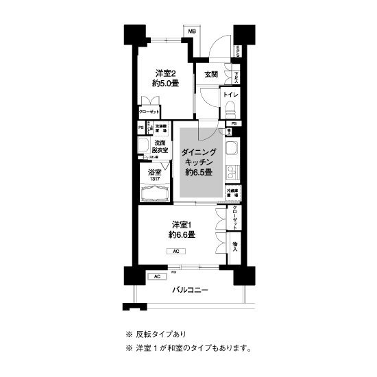 L8661タイプの間取り図