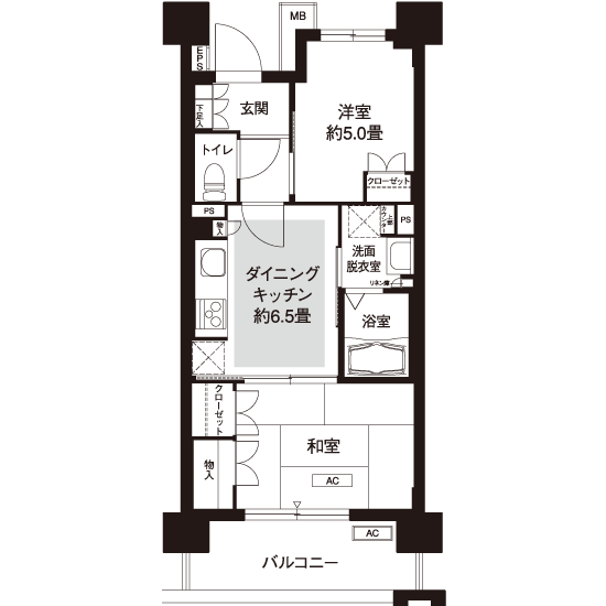 コーシャハイム向原 L8661 間取り図