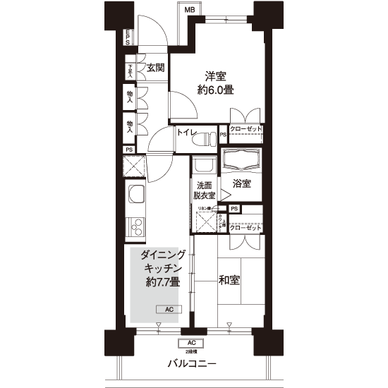 コーシャハイム向原 L8661 間取り図