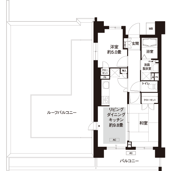 コーシャハイム向原 L8662 間取り図