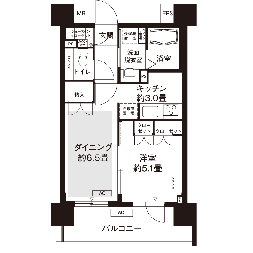 L8702タイプの間取り図