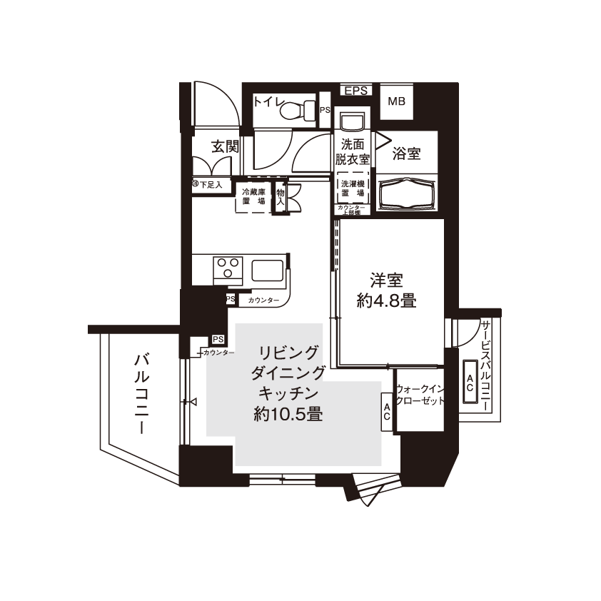L8703タイプの間取り図