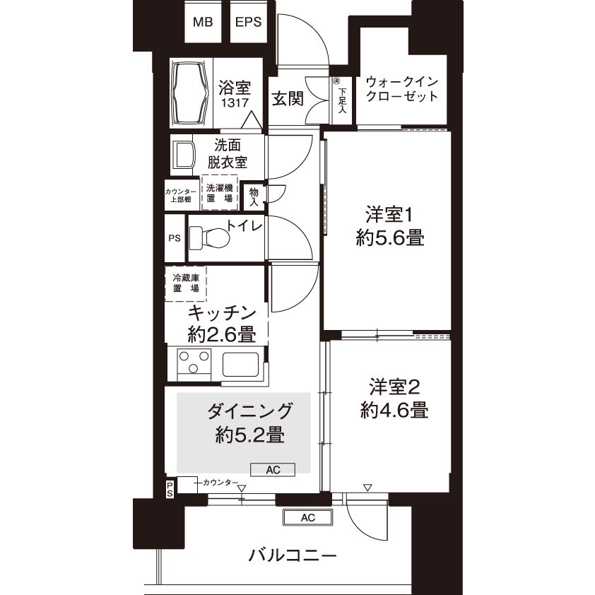 コーシャハイム加賀 L8704 間取り図
