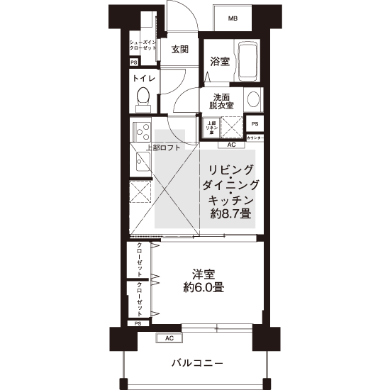 L8713タイプの間取り図