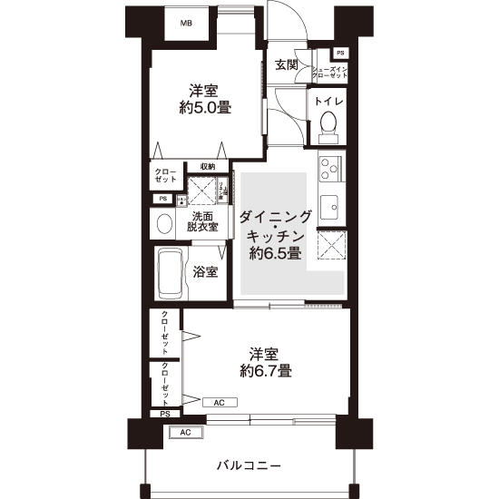 L8715タイプの間取り図