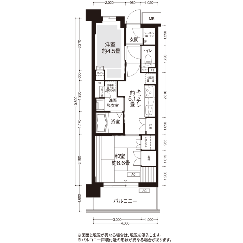 L8734タイプの間取り図