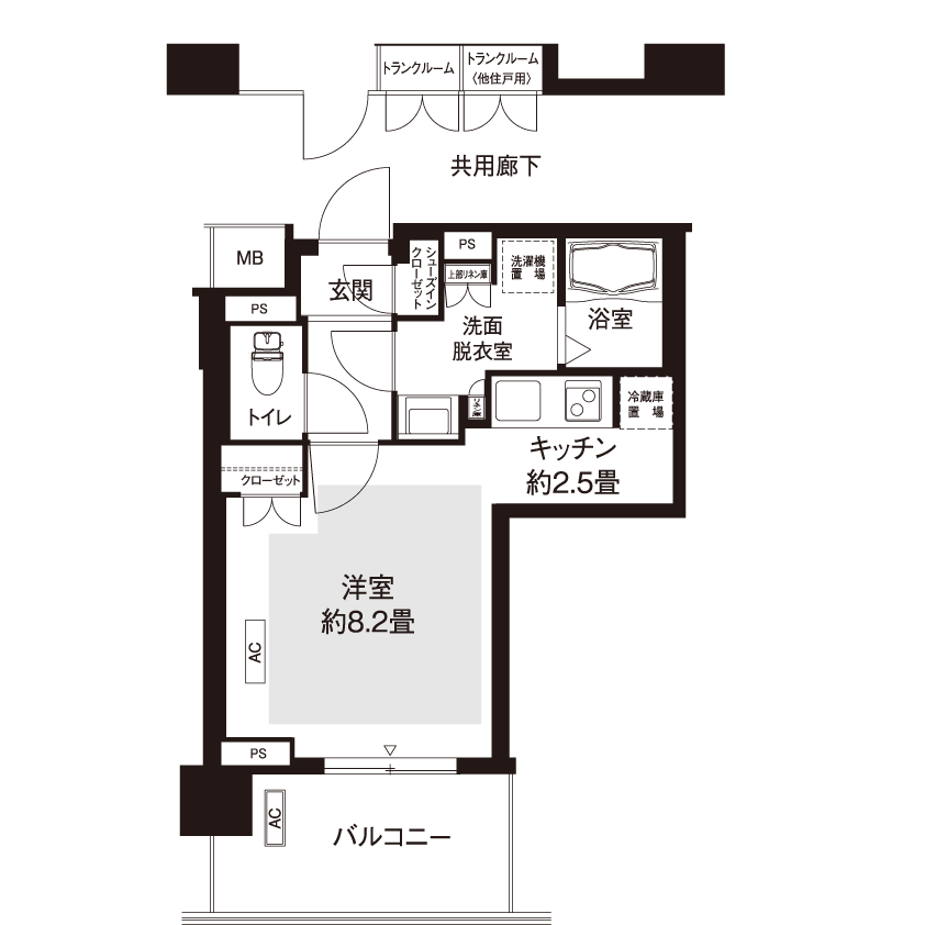 コーシャハイム中野フロント L8741 間取り図