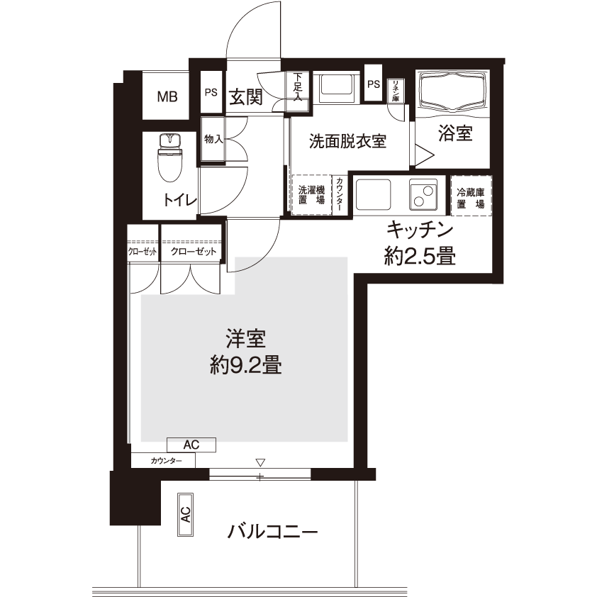 コーシャハイム中野フロント L8741 間取り図